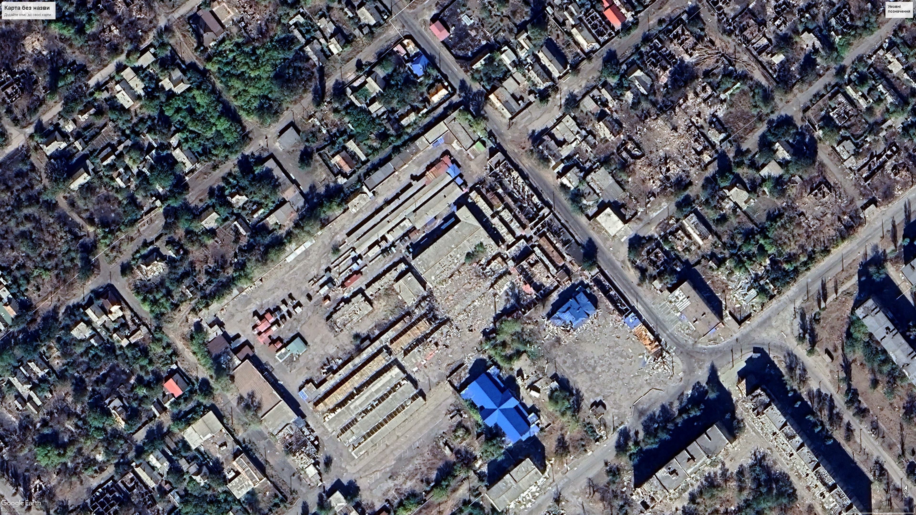 Автостанція, знімок із супутника