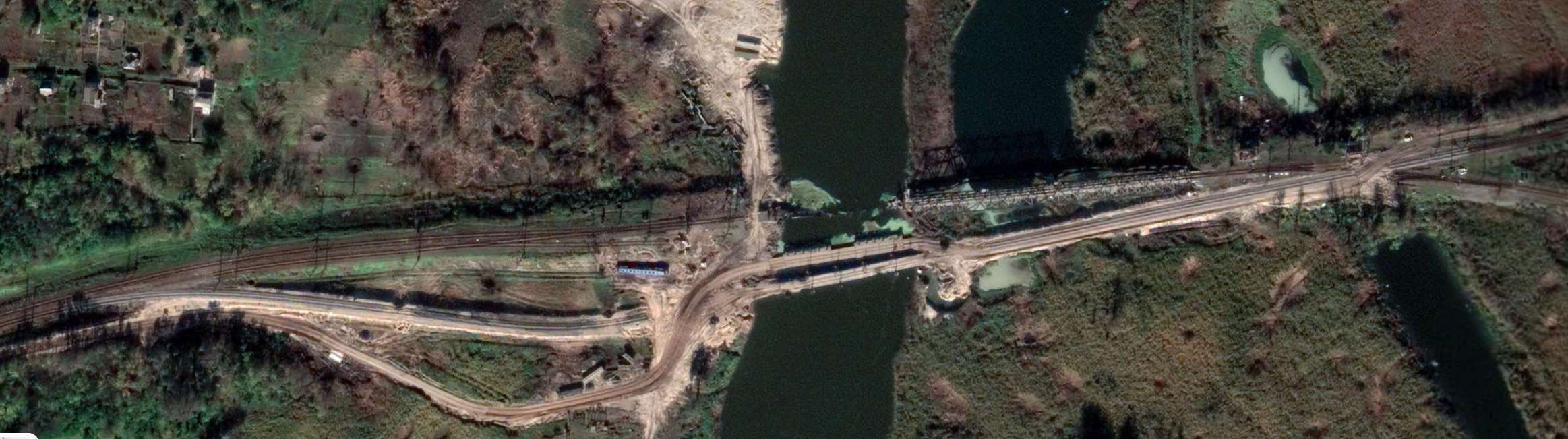 Переправа на лівий берег. 2024 рік. зараз — повністю знищена